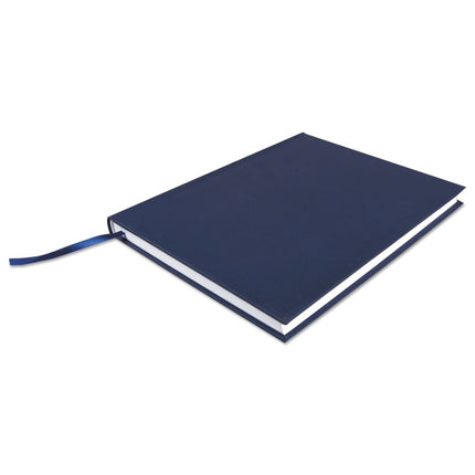 Casebound Hardcover Notebook, 1-Subject, Wide/Legal Rule, Dark Blue Cover, (150) 10.25 x 7.63 Sheets