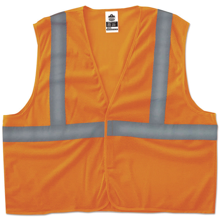 GloWear 8205HL Type R Class 2 Super Econo Mesh Vest, Small to Medium, Orange