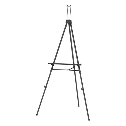 Aluminum Heavy-Duty Display Easel, 38" To 66" High, Aluminum, Black