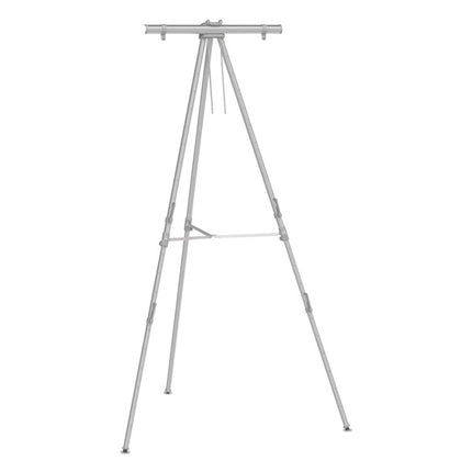 Aluminum Heavy-Duty Display Easel, 38" To 66" High, Aluminum, Silver