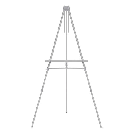 Aluminum Heavy-Duty Display Easel, 38" To 66" High, Aluminum, Silver
