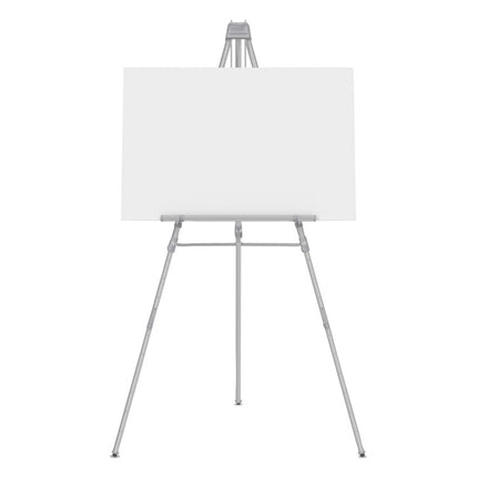 Aluminum Heavy-Duty Display Easel, 38" To 66" High, Aluminum, Silver
