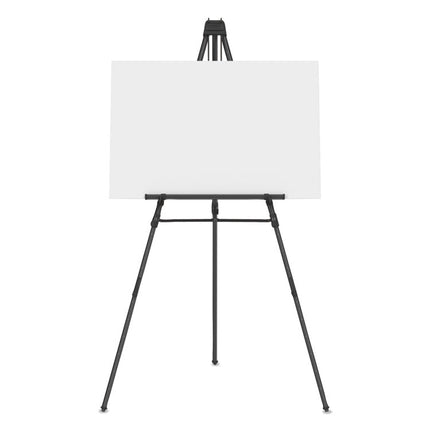 Aluminum Heavy-Duty Display Easel, 38" To 66" High, Aluminum, Black