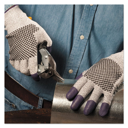 G60 Purple Nitrile Gloves, 250mm Length, X-Large/Size 10, Black/White, 12 Pairs/Carton