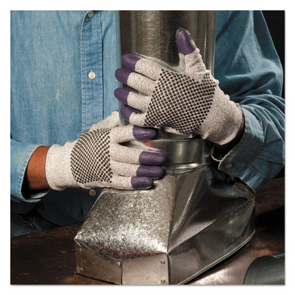 G60 NITRILE Cut-Resistant Glove, 260 mm Length, 2X-Large/Size 11, Black/White/Purple, 12 Pairs/Carton