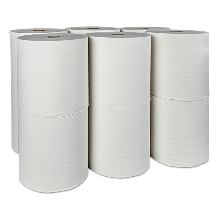 Hard Roll Paper Towels with Premium Absorbency Pockets, 1-Ply, 8" x 425 ft, 1.5" Core, White, 12 Rolls/Carton