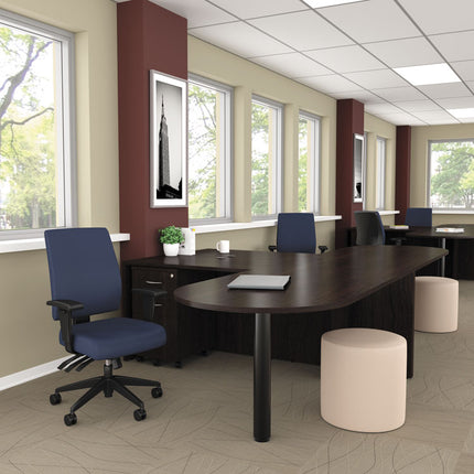 Alera Valencia Series D-Top Desk, 71" X 35.5" X 29.63", Espresso