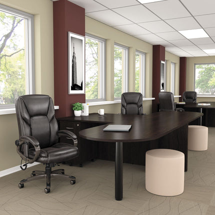 Alera Valencia Series D-Top Desk, 71" X 35.5" X 29.63", Espresso