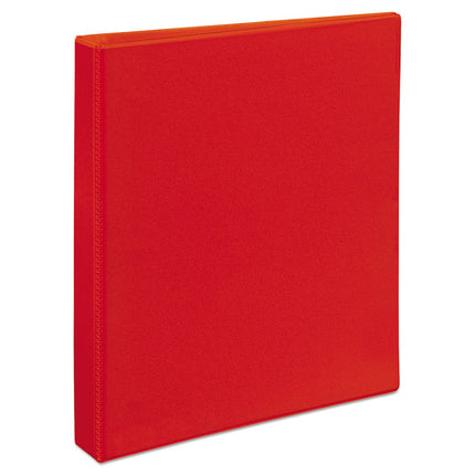 Heavy-Duty View Binder With Durahinge And One Touch Ezd Rings, 3 Rings, 1" Capacity, 11 X 8.5, Red