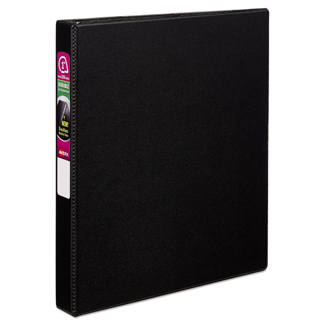 Durable Non-View Binder With Durahinge And Slant Rings, 3 Rings, 1" Capacity, 11 X 8.5, Black