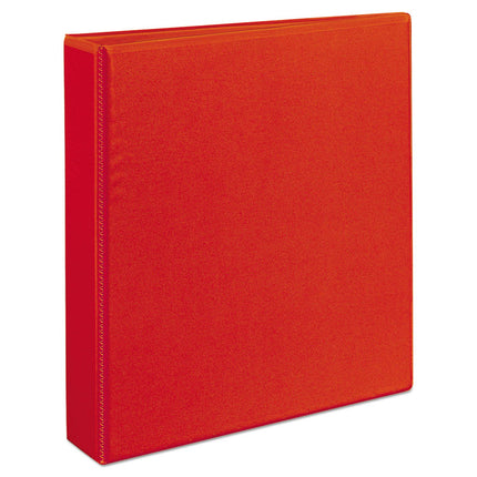 Heavy-Duty View Binder With Durahinge And One Touch Ezd Rings, 3 Rings, 1.5" Capacity, 11 X 8.5, Red