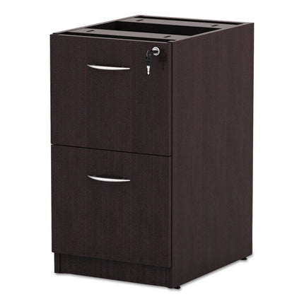 Alera Valencia Series Full Pedestal File, Left Or Right, 2 Legal/letter-Size File Drawers, Espresso, 15.63" X 20.5" X 28.5"