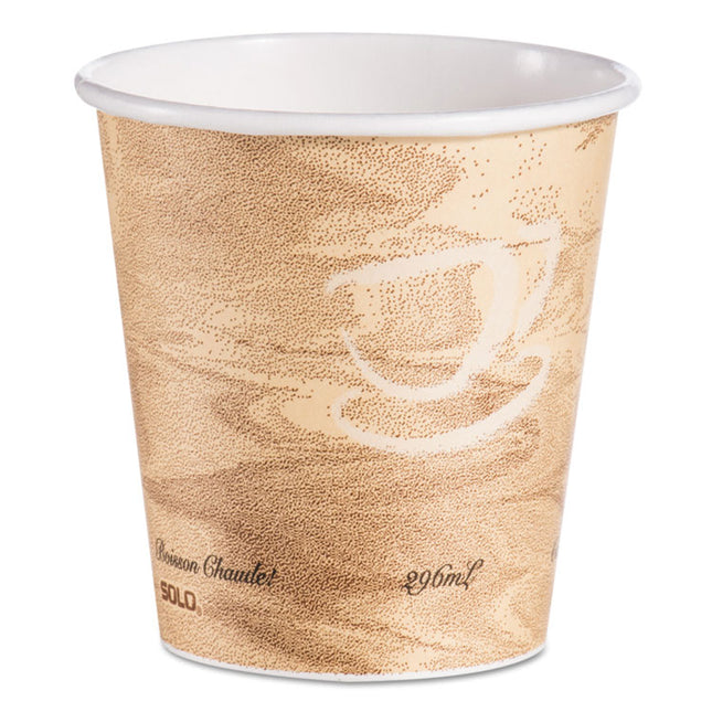 Mistique Hot Paper Cups, 10 Oz, Brown, 1,000/carton