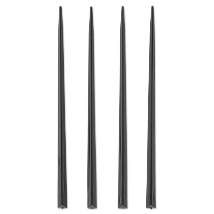 Prism Picks, Plastic, 4", Black, 500/Box, 5 Boxes/Carton