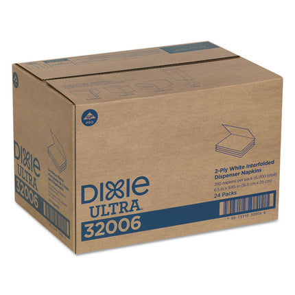 Interfold Napkin Refills Two-Ply, 6 1/2" X 9 7/8", White, 6000/carton