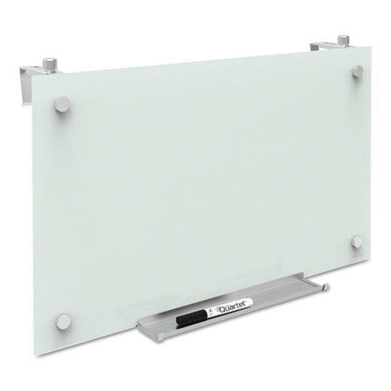 Infinity Magnetic Glass Dry Erase Cubicle Board, 30" x 18", White Surface