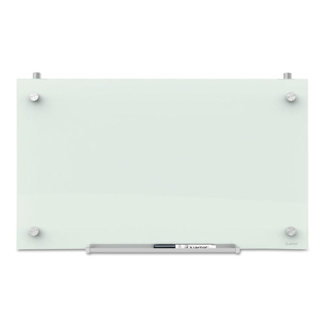 Infinity Magnetic Glass Dry Erase Cubicle Board, 30" x 18", White Surface