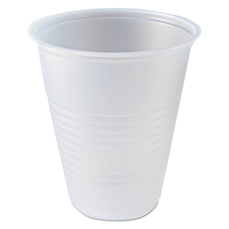 RK Ribbed Cold Drink Cups, 7 oz, Plastic, Clear, 100/Bag, 25 Bags/Carton