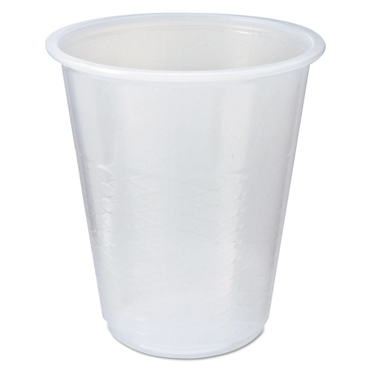 RK Crisscross Cold Drink Cups, 3 oz, Plastic, Clear, 100/Bag, 25 Bags/Carton