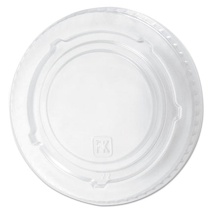 Kal-Clear/Nexclear Drink Cup Lids, Flat Lid with No Slot, Fits 12 oz to 20 oz Cold Cups, Plastic, Clear, 1,000/Carton