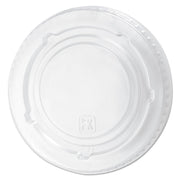 Kal-Clear/Nexclear Drink Cup Lids, Flat Lid with No Slot, Fits 12 oz to 20 oz Cold Cups, Plastic, Clear, 1,000/Carton