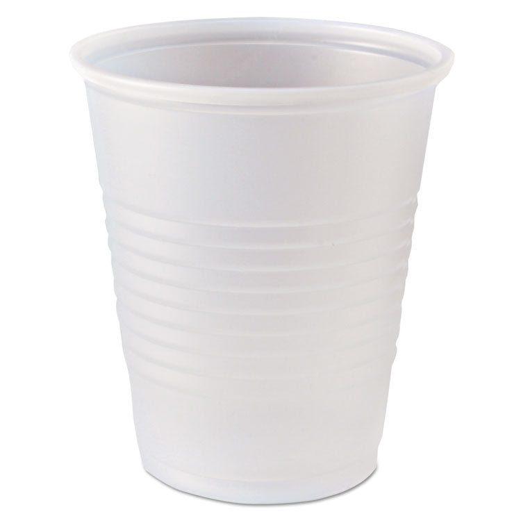 RK Ribbed Cold Drink Cups, 5 oz, Plastic, Clear, 100/Bag, 25 Bags/Carton