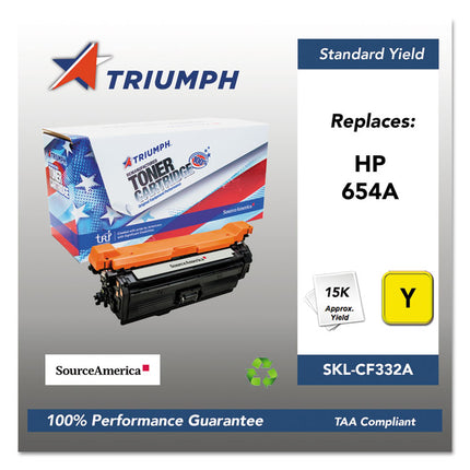 751000nsh1601 Remanufactured Cf332a (653a) Toner, 15,000 Page-Yield, Yellow