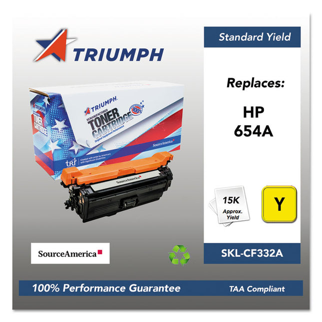 751000nsh1601 Remanufactured Cf332a (653a) Toner, 15,000 Page-Yield, Yellow