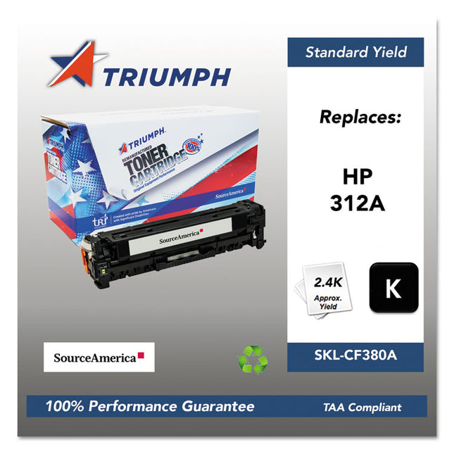 751000nsh1406 Remanufactured Cf380a (312a) Toner, 2,400 Page-Yield, Black