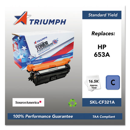 751000nsh1604 Remanufactured Cf321a (653a) Toner, 16,500 Page-Yield, Cyan