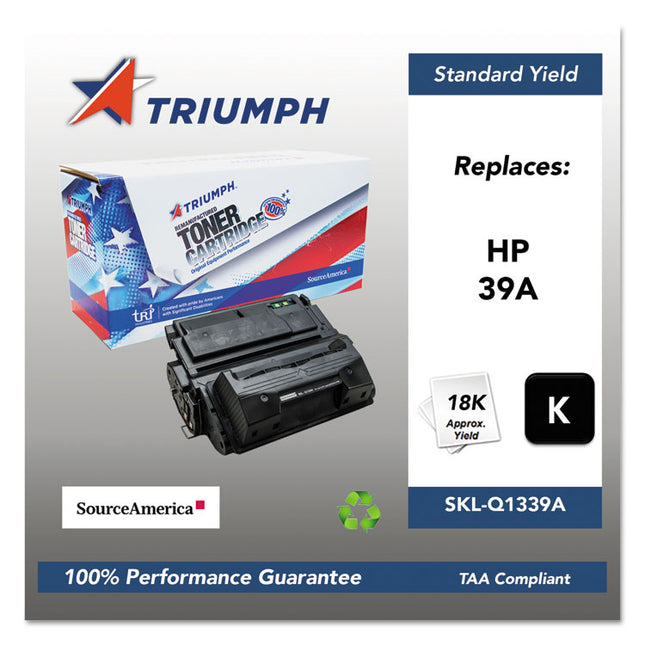 751000nsh0182 Remanufactured Q1339a (39a) Toner, 18,000 Page-Yield, Black