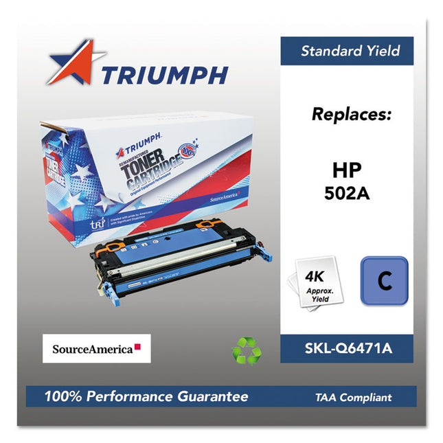 751000nsh0296 Remanufactured Q6471a (502a) Toner, 4,000 Page-Yield, Cyan