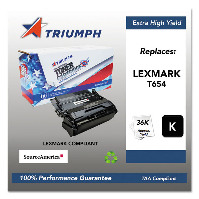 751000nsh1064 Remanufactured T654x41g Extra High-Yield Toner, 36,000 Page-Yield, Black
