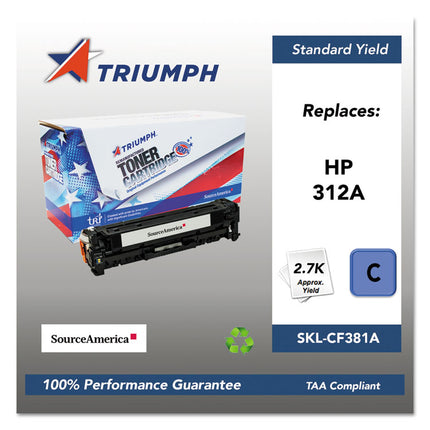 751000nsh1408 Remanufactured Cf381a (312a) Toner, 2,700 Page-Yield, Cyan