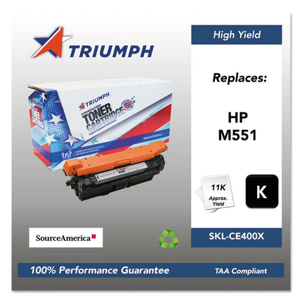 751000nsh1279 Remanufactured Ce400x (507x) High-Yield Toner, 11,000 Page-Yield, Black
