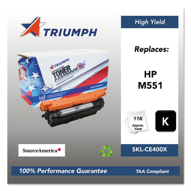 751000nsh1279 Remanufactured Ce400x (507x) High-Yield Toner, 11,000 Page-Yield, Black
