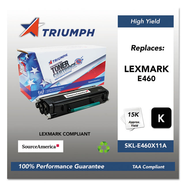 751000nsh1062 Remanufactured E460x11a Extra High-Yield Toner, 15,000 Page-Yield, Black