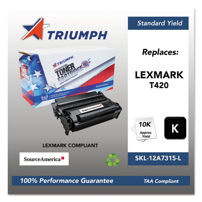 751000nsh1004 Remanufactured 12a7415 High-Yield Toner, 12,000 Page-Yield, Black