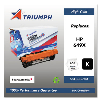 751000nsh1114 Remanufactured Ce260x (649x) High-Yield Toner, 17,000 Page-Yield, Black