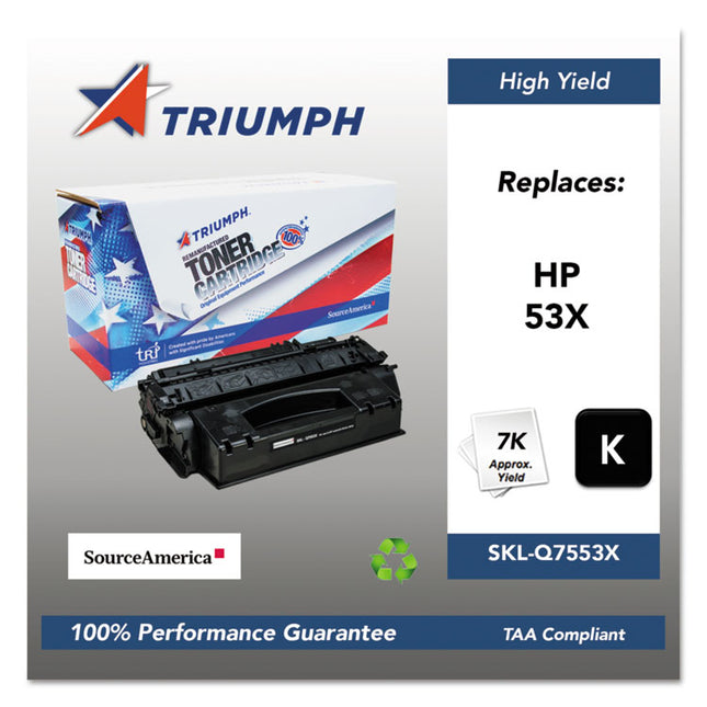 751000nsh0364 Remanufactured Q7553x (53x) High-Yield Toner, 7,000 Page-Yield, Black