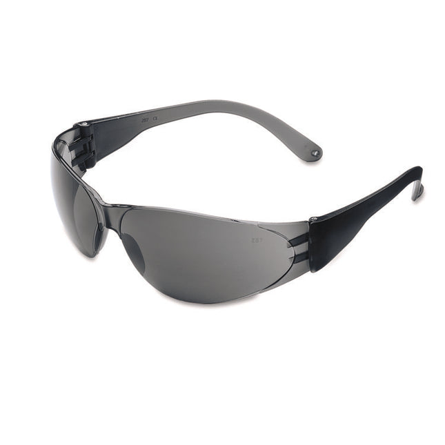 Checklite Scratch-Resistant Safety Glasses, Gray Lens, 12/box