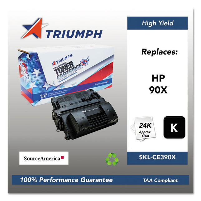 751000nsh1222 Remanufactured Ce390x (90x) High-Yield Toner, 24,000 Page-Yield, Black