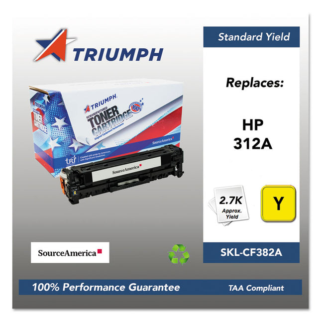 751000nsh1409 Remanufactured Cf382a (312a) Toner, 2,700 Page-Yield, Yellow