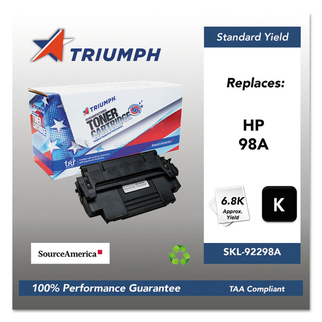 751000nsh0166 Remanufactured 92298a (98a) Toner, 6,800 Page-Yield, Black