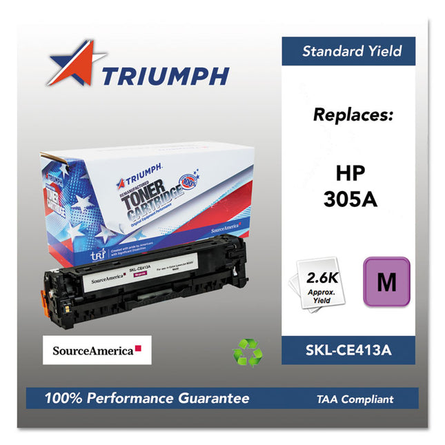 751000nsh1287 Remanufactured Ce413a (305a) Toner, 2,600 Page-Yield, Magenta