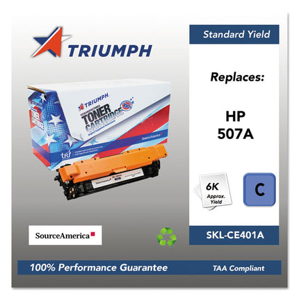751000nsh1280 Remanufactured Ce401a (507a) Toner, 6,000 Page-Yield, Cyan