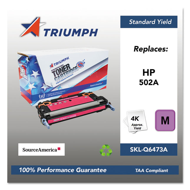 751000nsh0298 Remanufactured Q6473a (502a) Toner, 4,000 Page-Yield, Magenta