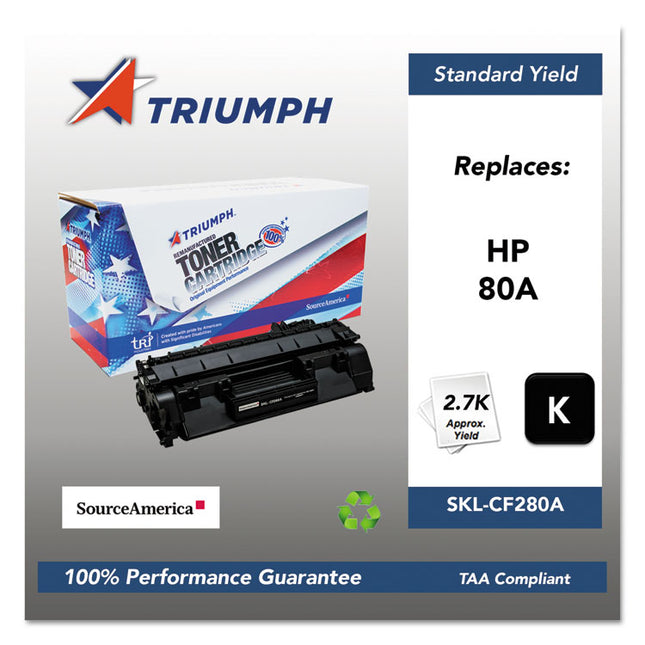 751000nsh1318 Remanufactured Cf280a (80a) Toner, 2,700 Page-Yield, Black