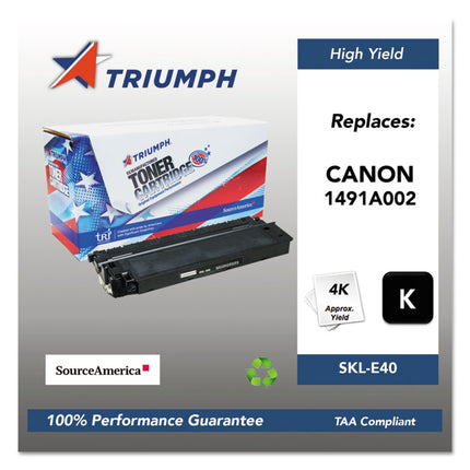 751000nsh0135 Remanufactured 1491a002aa (e40) High-Yield Toner, 4,000 Page-Yield, Black