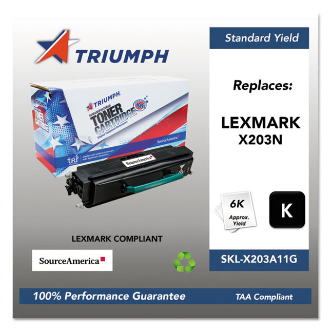 751000nsh1326 Remanufactured X203a11g Toner, 2,500 Page-Yield, Black